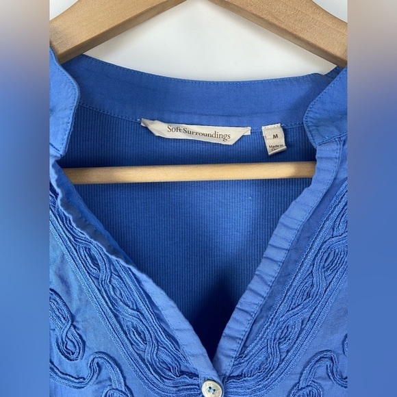 Soft Surroundings Henley Rissani Button Down Shirt - Picture 5 of 10